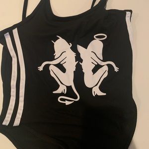 Black and white bodysuit